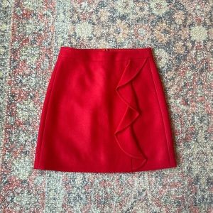 J. Crew Red Skirt size 0